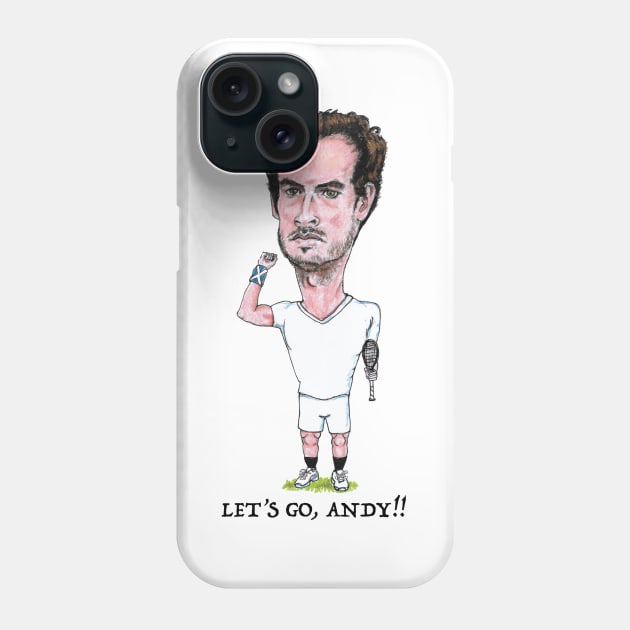 Andy Murray pro tennis player Phone Case by dizzycat-biz