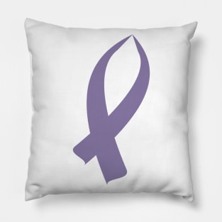 Awareness Ribbon (Light Purple) Pillow