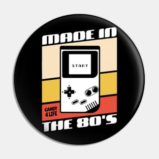 Made In The 80's Vintage Retro Gaming Pin