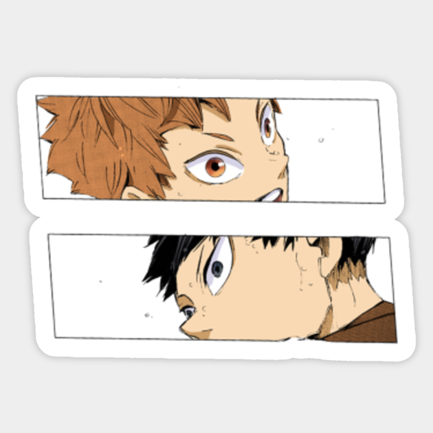 Hinata And Kageyama W Back Print Haikyuu Sticker Teepublic Decorate your laptops, water bottles, helmets, and cars. hinata and kageyama w back print
