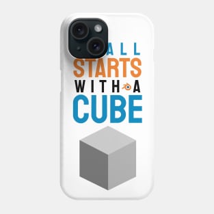 It all starts with a cube / 3d artist gifts / blender lover / CGI artist Phone Case