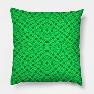 Green Diamond Pattern Pillow