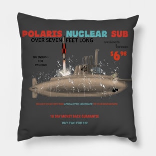 Classic Polaris Nuclear Sub Advertisment Pillow