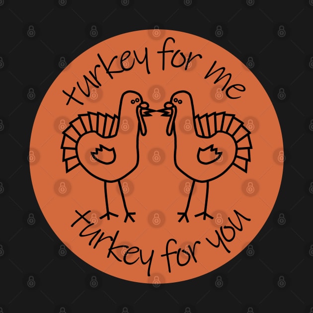 Turkey for Me Turkey for You at Thanksgiving by ellenhenryart