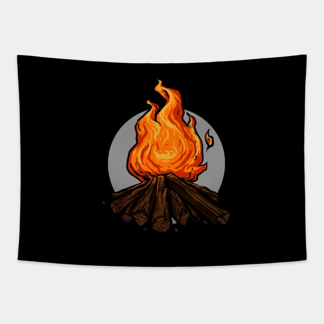Fire Pit Tapestry by TambuStore