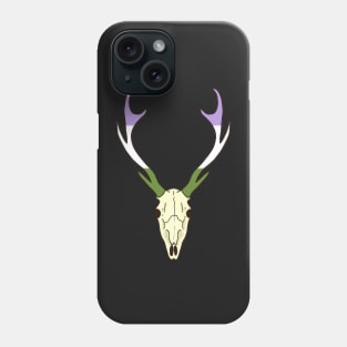 Genderqueer Pride Deer Skull Phone Case