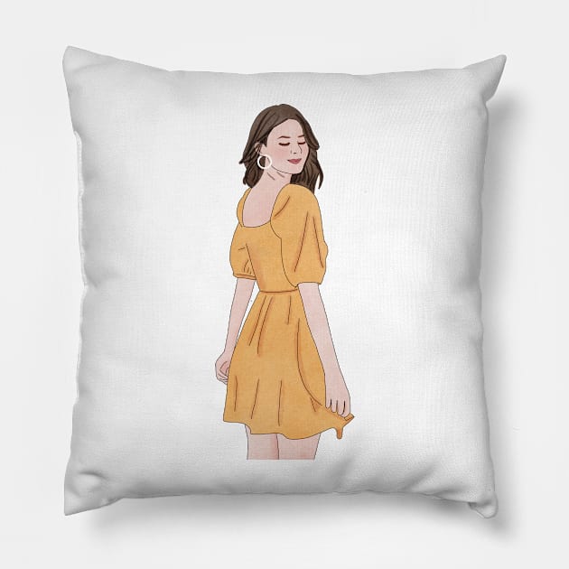 Summer girl (3) Pillow by piscoletters