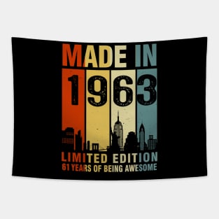 Made In 1963 61st Birthday 61 Years Old Tapestry