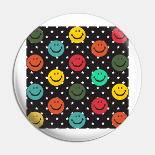 Rainbow Smiley Face Pin