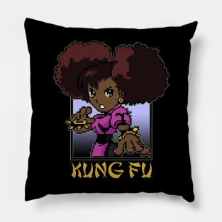 Kawaii Afro Kung Fu Girl Pillow