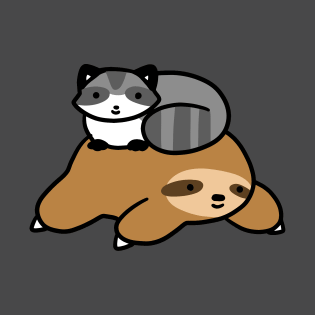 Sloth and Raccoon by saradaboru