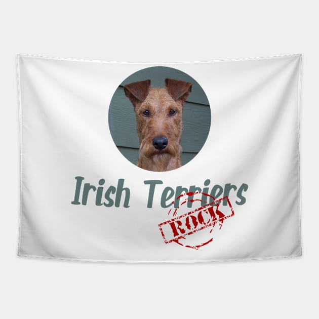 Irish Terriers Rock! Tapestry by Naves