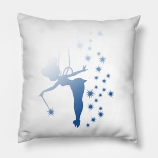 Blue White Tinkerbell Ombre Pillow