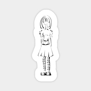 Cute girl illustration Magnet