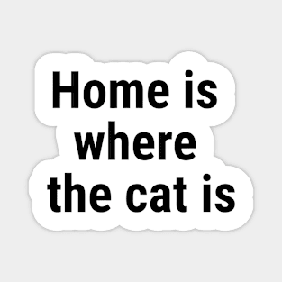 Home is where the cat is Black Magnet