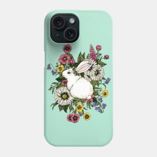 Rabbit in Flowers Phone Case