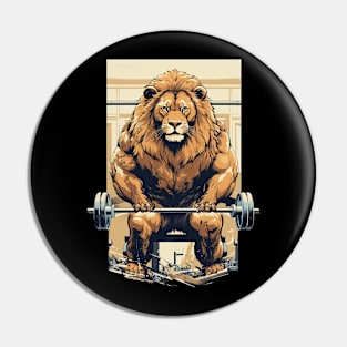 lion at gym Pin