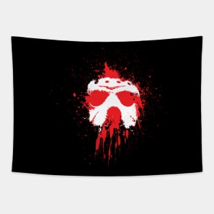 Bloody Hockey Mask Tapestry