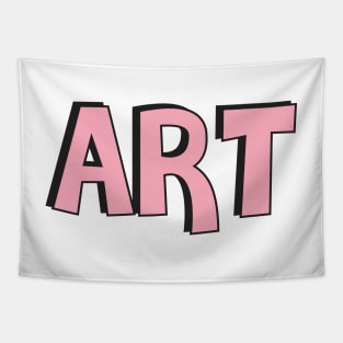 Film Crew On Set - Art - Pink Text - Front Tapestry