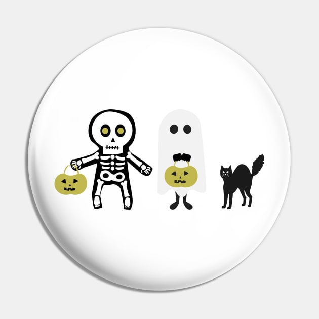 Squad Ghouls, Halloween Pin by WonBerland