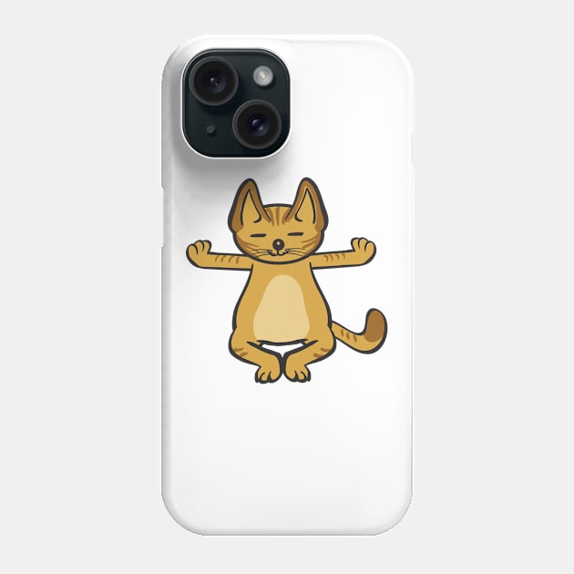 Cat In Different Yoga Poses Phone Case by KsuAnn