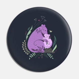 Mama and Baby Bear Pin