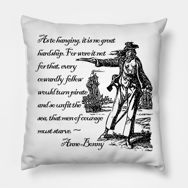 The Dred Pirate Anne Bonny Pillow by Doc Multiverse Designs