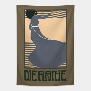 Die Flache Dancing Girl Retro Vintage Poster Tapestry