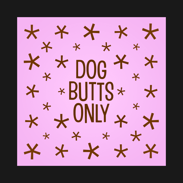 Dog butt pillow (brown on pink) by Surplusweird