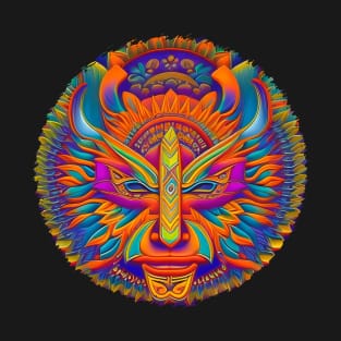 New World Gods (32) - Mesoamerican Inspired Psychedelic Art T-Shirt