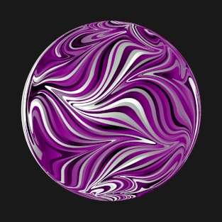 Asexual Pride Abstract Swirl Circle T-Shirt