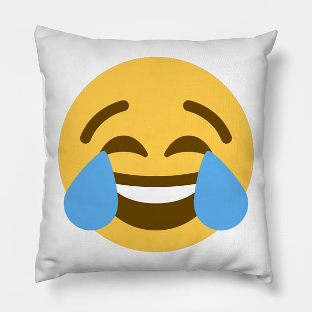 Laughing emoji Pillow by ghjura