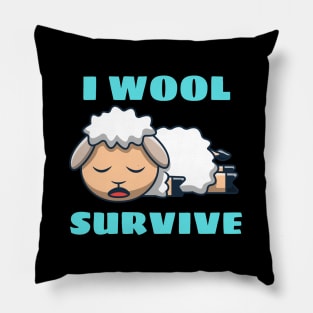 I Wool Survive | Sheep Pun Pillow