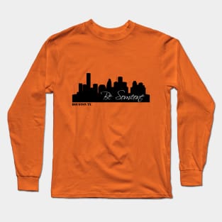 HOUSTON TEXAS VINTAGE SPORTS SCRIPT CLASSIC STYLE Long Sleeve T-Shirt