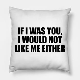 If I was you, I would not like me either Pillow