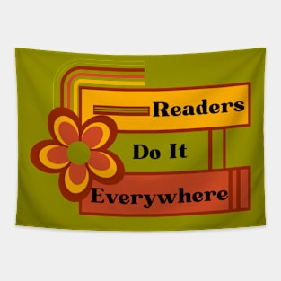 RetroFloral Readers do it Everywhere Tapestry