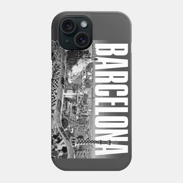 Barcelona Cityscape Phone Case by PLAYDIGITAL2020