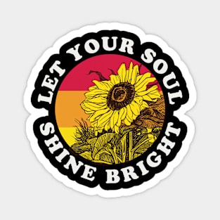 Positive Message Vintage Sunflower Magnet