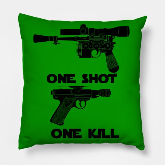 One Shot, One Kill Pillow by DistractedGeek