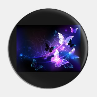 Violet Background with Night Butterflies Pin