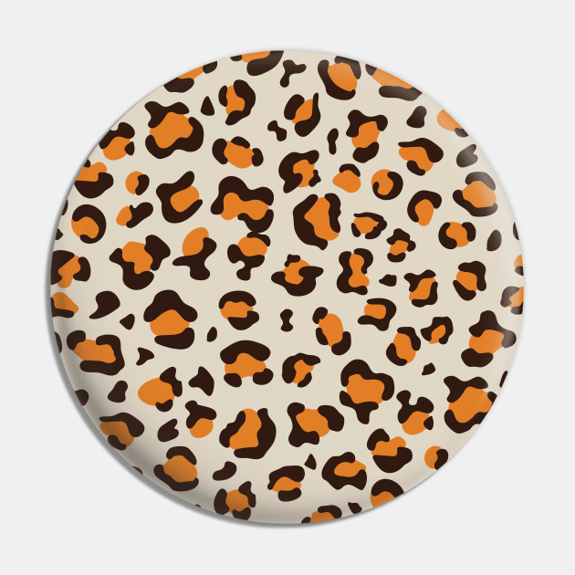 Leopard Tiger Skin Cheetah Wild Cat Jungle Pattern Design Pin by QualiTshirt