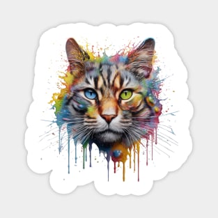 Cat Splash Art: Playful Fantasy Portrait #1 Magnet