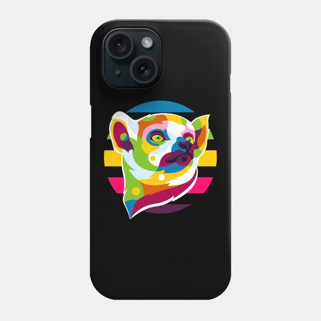 Colorful Lemur Phone Case by wpaprint