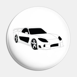 FF Mazda RX7 Black Outline Pin