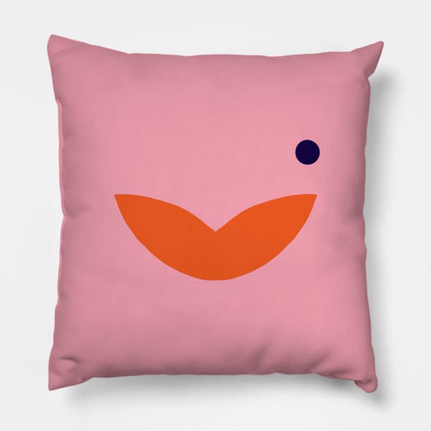 Lipstick Smile Mask Pillow by GiuliaM