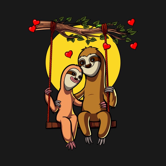 Cute Sloth Couple by underheaven