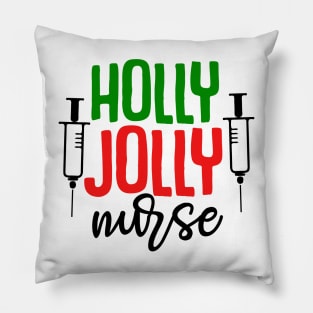 Holly Jolly Nurse Pillow