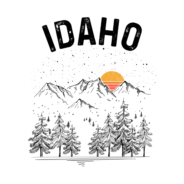 Idaho State Vintage Retro by DanYoungOfficial
