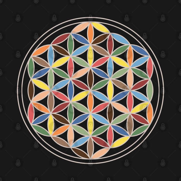 Flower of Life - Retro Colors by NataliePaskell