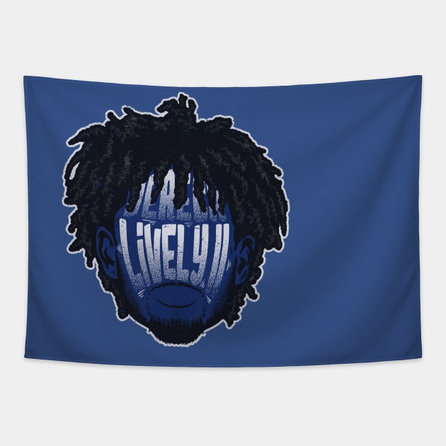 Dereck Lively II Dallas Player Silhouette Tapestry by ClarityMacaws